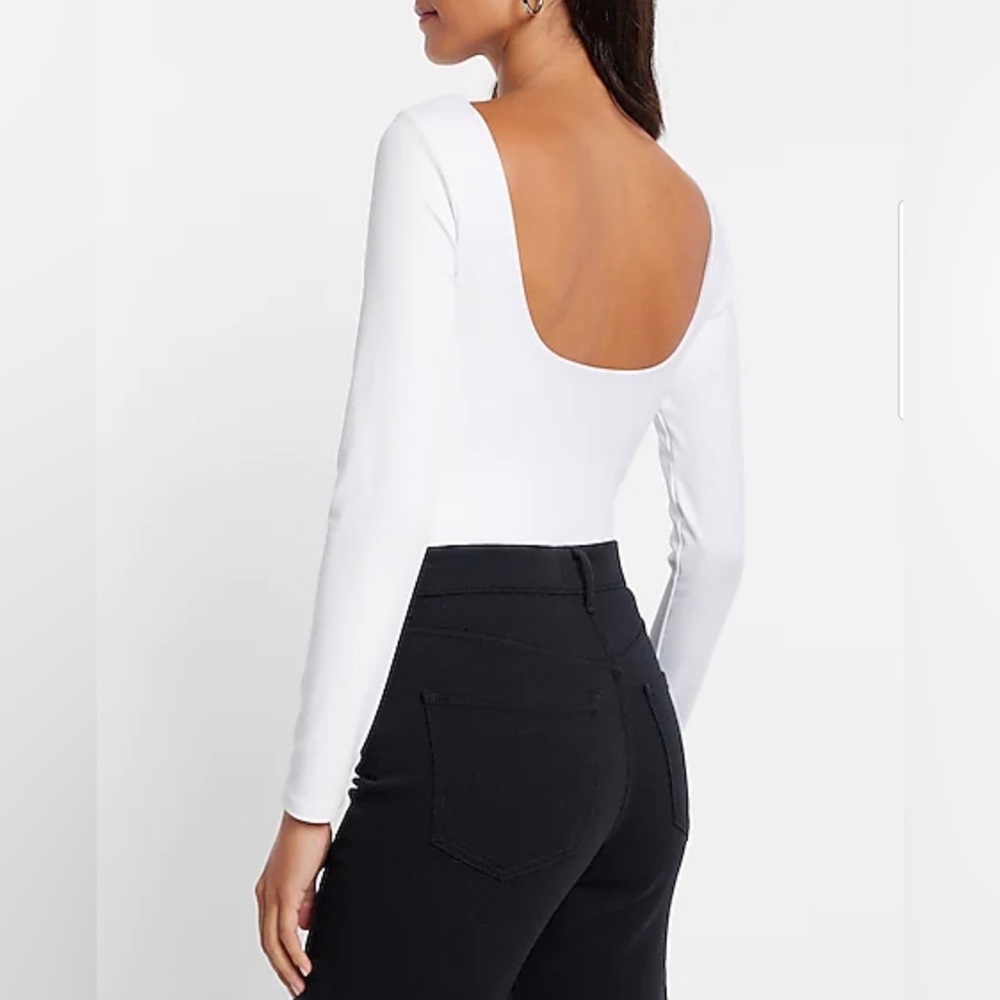 Body Contour High Compression Long Sleeve Scoop Back Bodysuit